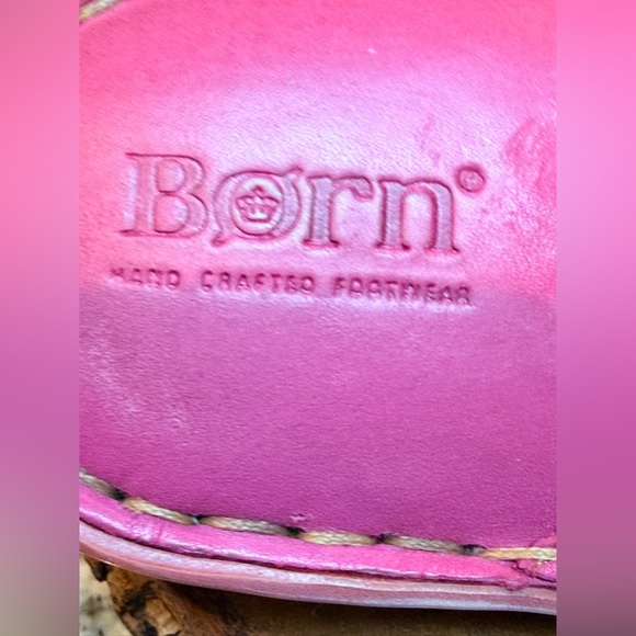 Born Hot Pink Leather Bora Basics/Drilles Sandals | Size 10 | EUC! - Picture 2 of 12
